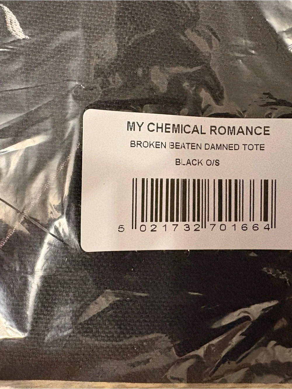 MCR My Chemical Romance Broken Beaten Damned Tote Bag Black Parade Tour Official